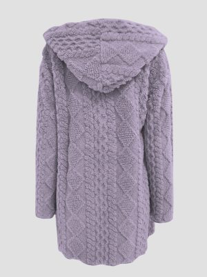 [Plush Winter Coat] Plush & Elegant Women's Winter Coat - Long Oversized Jacket, All-Season Thick, Machine Washable & Wrinkle-Free, Casual Outerwear (Purple/Lavender) for Parties, Travel - Coat for Blonde Ladies & All