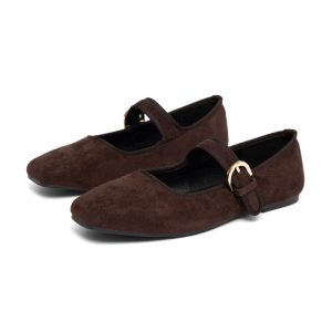 Slip- Retro Classic Mary Jane Shoes - Soft Round-Toe Flat Sole with Minimalist Mary Jane Apparell, Casual & Office Wear, Comfortable Fabric (No) - Autumn Footwear 2025 New (English Translation)